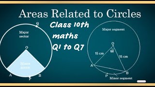 Area related to circle class 10th maths Q1 to Q7 ex111 [upl. by Zumstein868]