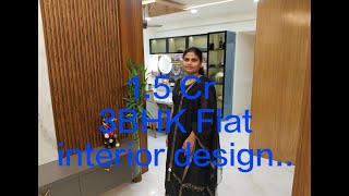 3 BHK FLAT INTERIOR DESIGN 15 Cr FLAT INTERIOR WORK HYDERABAD NEAR JNTU [upl. by Brigette]