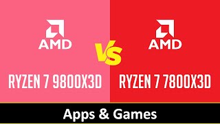 RYZEN 7 9800X3D vs RYZEN 7 7800X3D [upl. by Combes]