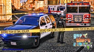 Playing GTA 5 As A POLICE OFFICER City Patrol HPD GTA 5 Lspdfr Mod 4K [upl. by Andras]