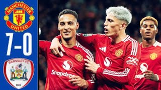 Manchester United vs Barnsley 70  All Goals amp Highlights  2024 [upl. by Einal]