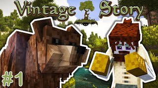 Surviving The First Day  Vintage Story 1 [upl. by Sidwohl]