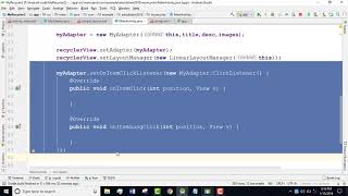 RecyclerView in Android app part2 [upl. by Konopka328]