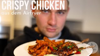 Airfryer crispy chicken mit Süßkartoffel Pommes  consori  Airfryer  DerHanten  sensational [upl. by Sosna516]