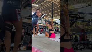 International DJ Ana Rova Muay Thai Training shorts [upl. by Silma766]