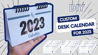 How to Make a Desk Calendar UPDATED FOR 2024  DIY Desk Calendar with FREE TEMPLATE using Canva [upl. by Nennahs438]