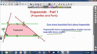 Properties and Parts of Trapezoids [upl. by Tegan608]