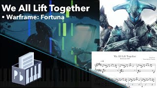 We All Lift Together  Warframe OST Piano Tutorial [upl. by Ajnek]