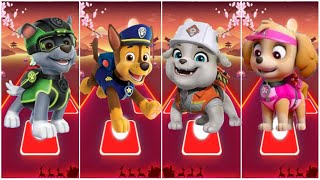 Paw Patrol  Skye 🌟 Rubble 🌟 Chase 🌟 Everest 🌟 Marshall ☄️ Tiles Hop EDM Rush [upl. by Culliton]