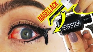 KRASSE INSTAGRAM BEAUTY HACKS amp TRENDS IM TEST 😱 NAGELLACK als HALTBARER EYELINER [upl. by Lokin]