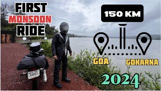 Goa To Gokarna Monsoon Ride 150 Kms 2024 First Ride motovlog bike YouTube new 2024 monsoon [upl. by Arob]