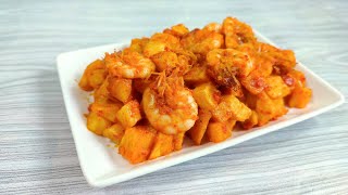 Resep Kentang Udang Balado [upl. by Savitt]