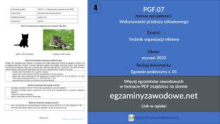 Egzamin zawodowy praktyczny z 01 PGF07 Wykonywanie przekazu reklamowego styczeń 2022 [upl. by Sasnett565]