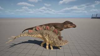 Experimenting With Evrima In Unreal Engine 5  Stegosaurus Test 2 Unscaled Size Comparison [upl. by Eibba]