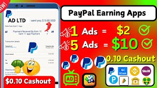 Minimum Withdraw 010 Only🤑 New PayPal Cash Earning App 2024  Make Money Online  Earn Upto 100🔥 [upl. by Sorel724]