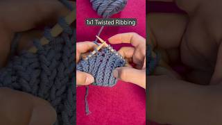 Twisted Rib Stitch Tutorial  using ktbl and ptbl knittingpattern shorts [upl. by Lednahs]