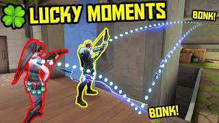 50 SUPER LUCKY MOMENTS IN VALORANT [upl. by Kolodgie]