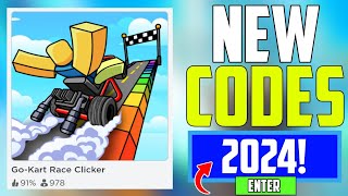 SECRET UPDATE  GOKART RACE CLICKER CODES 2024 [upl. by Kcirdaed]