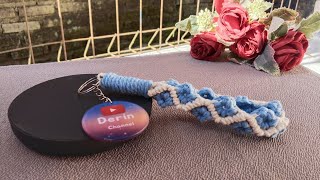 DIY Macrame Flower Wristlet  Macrame Flower Keychain Tutorial  Macrame Wristlet Easy [upl. by Anstice224]