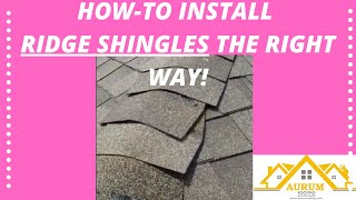 Repair Ridge Shingle Wind DamageWhy they blew off and Howto install [upl. by Aruol]