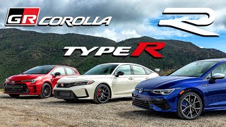 GR Corolla vs TypeR vs Golf R – Remember Hot Hatches  Everyday Driver [upl. by Aztin248]