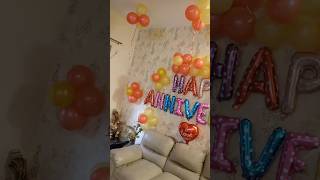 anniversary surprise decoration ideas balloon decoration birthday shorts trending viral love [upl. by Iatnahs]