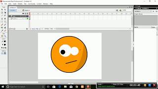 Macromedia Flash 8  Basic 2D Animation Smiley Creation  RamananRpn [upl. by Aitekram]