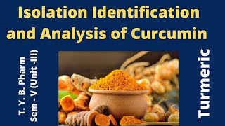 Isolation Identification and Analysis of Curcumin Turmeric [upl. by Reprah]