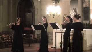 Quatuor Eolia  Danse macabre SAINT SAËNS pour quatuor de flûtes traversières [upl. by Anora426]