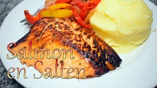 Receta de Salmon al Sarten  Cocinando con Yolanda [upl. by Mussman353]