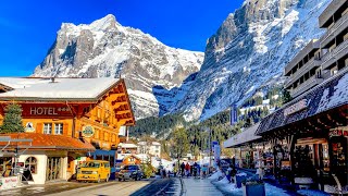 Grindelwald A Wonderful Swiss Village in Winter 🇨🇭 [upl. by Noxaj]