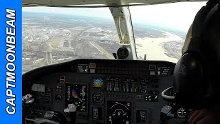 Cessna Citation Encore Landing St Louis Downtown Airport Gopro [upl. by Adnohryt]