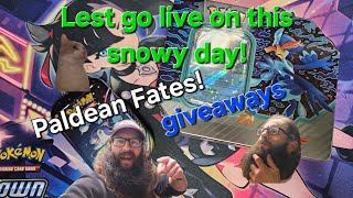 Snow day ripping Paldean Fates and giveaways [upl. by Lozar]