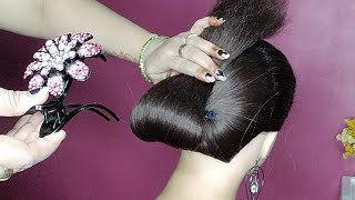 Beautiful 😍 Very Easy Lock Pin Juda Hairstyle For Long Hair  Peehu Hairstyle PeehuHairstyle [upl. by Eldin]