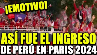 ¡PERÚ EMOTIVO ASI FUE EL IMPRESIONANTE INGRESO DE LA DELEGACION PERUANA EN J OLIMPICOS PARIS 2024 [upl. by Krongold]