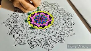 Coloreando Mandalas Terapia 1 [upl. by Ainedrag]