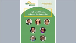 Adaptation Futures 2020 High Level Plenary on Resourcing Adaptation [upl. by Kellsie]