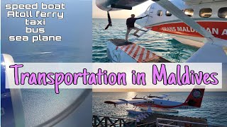 Transportation in Maldives  main mode of transportation  speed launch  public ferry  sea plane [upl. by Idnib608]