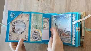 Mini Fantasy scrapbook album Stamperia and PapersForYou [upl. by Meelas]