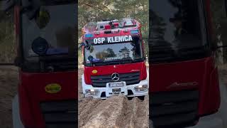 Szkolenie strażpożarna straz strażwterenie psp osp truck car 4x4 offroad mercedes fire [upl. by Einapets]