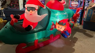 Gemmy 2022 inflatable Santa helicopter with elf [upl. by Odin]