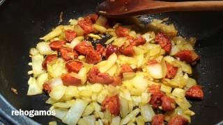 macarrones con carne y chorizo [upl. by Cece]