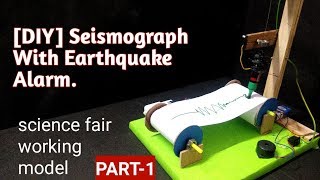 How to make seismograph at homesimple Earthquake detector PART1 [upl. by Luamaj]