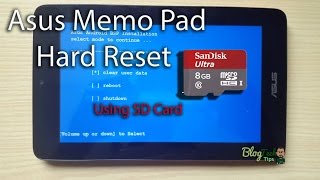 Asus Memo Pad hard reset with MicroSD card When button cominations Fail [upl. by Luby]