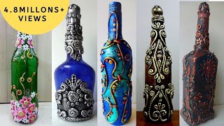 5 Bottle Decoration Ideas [upl. by Marybella]