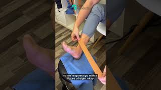 Easy Taping Tutorial for a Sprained Ankle 🦶🏻 [upl. by Suilienroc869]