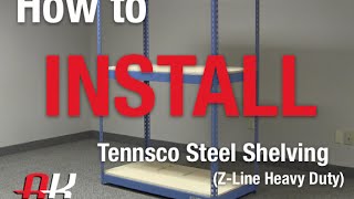 How to Install Shelving  Tennsco Heavy Duty Shelving Instructions [upl. by Obau]