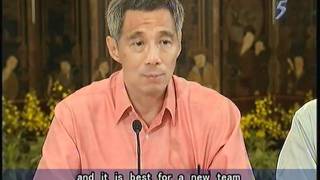 PM Lee announces sweeping changes to Cabinet  18May2011 [upl. by Wymore]