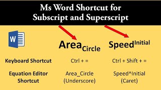 How to add Subscript and Superscript in Ms Word in Three Different Ways [upl. by Adnilram]