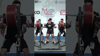 World SubJunior Record Squat equipped with 3555 kg by Vasyl Zbandut UKR in 93kg class [upl. by Maril311]